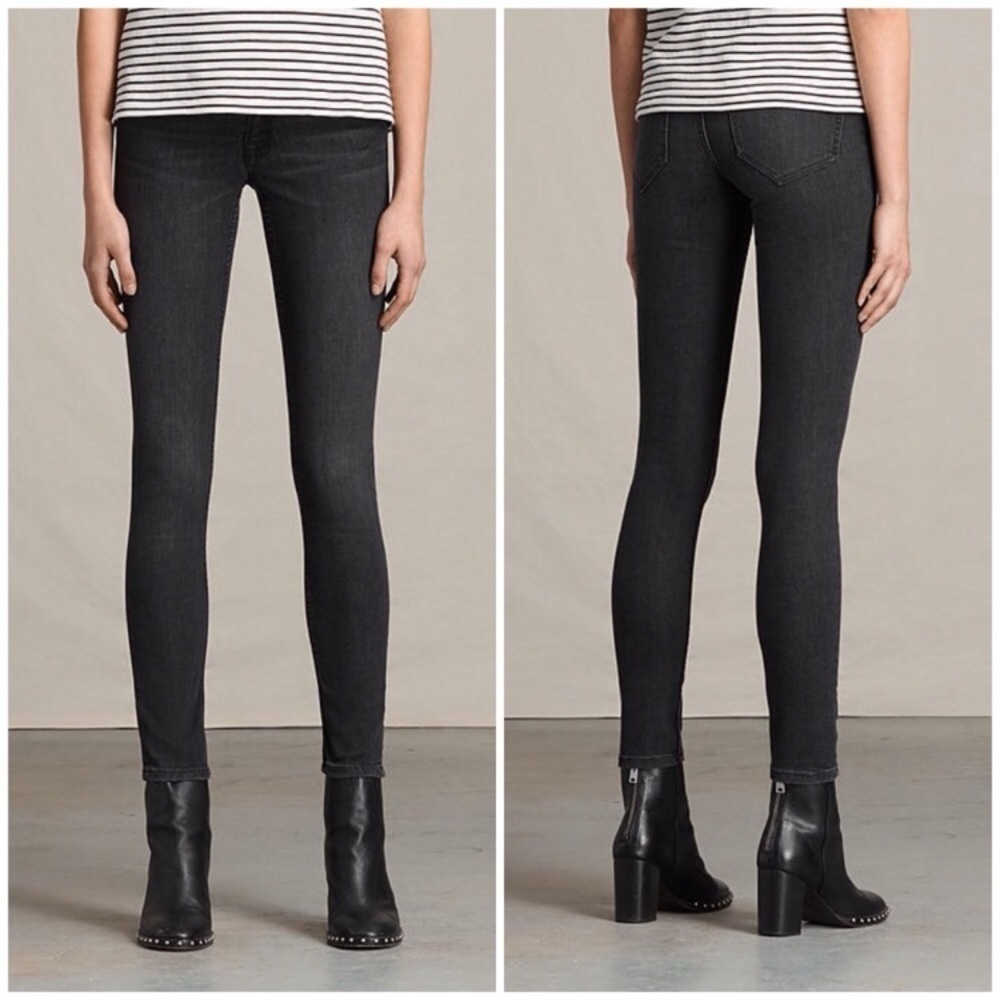 ALL SAINTS “Mast” Skinny Fit Low Rise Super Stretch NWT - Picture 2 of 6